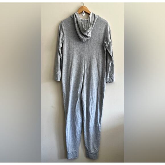 SMASH‎ +TESS size Medium JILLY Jogger Romper Gray Hooded Sweat Onesie Pockets - Picture 3 of 8